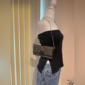 Vintage Coach Black Monogram Wallet with Check book ✨